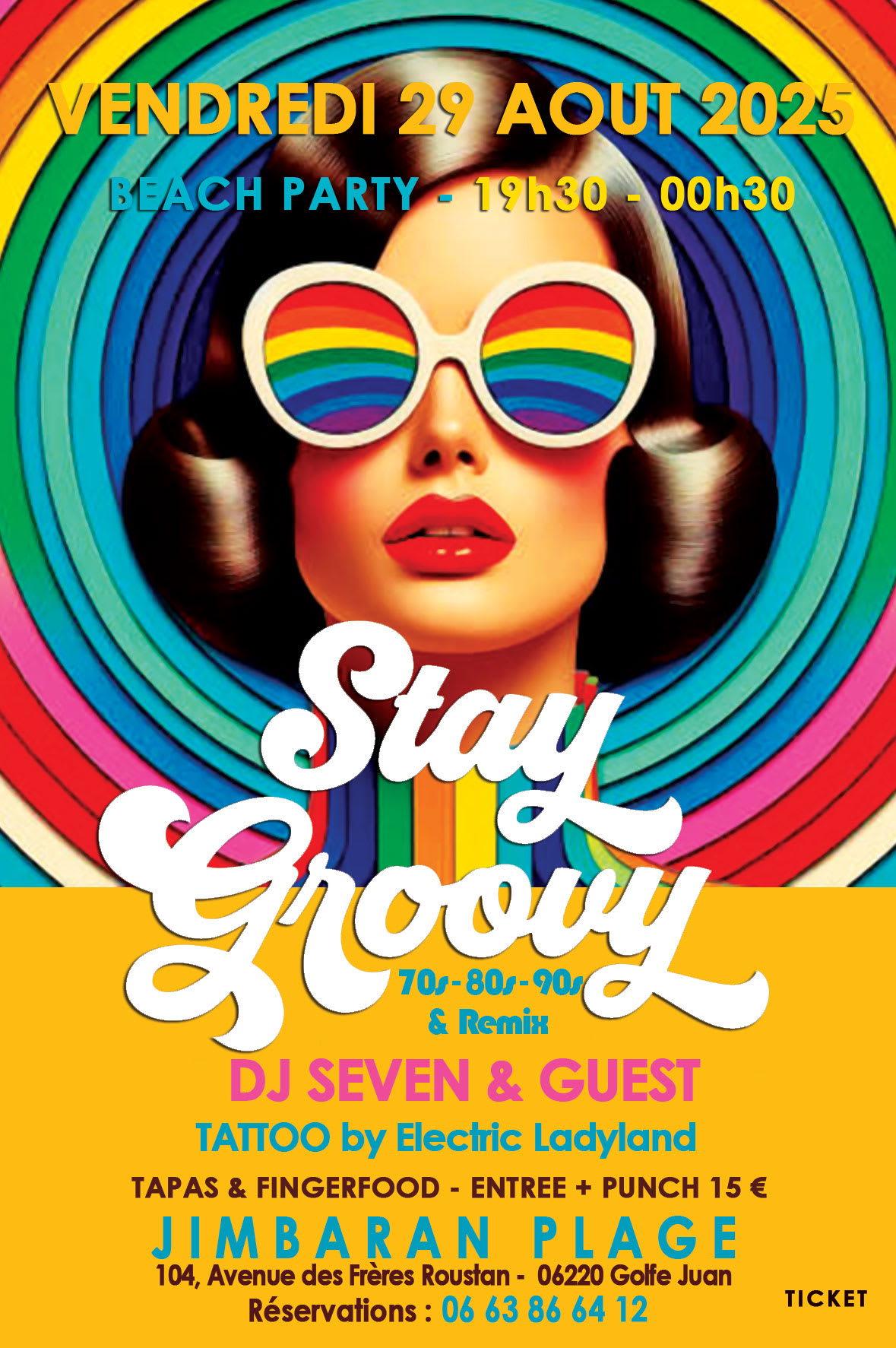 "Stay Groovy" Dj Seven & Guest 70s 80s 90s & Remix Jimbaran Cover