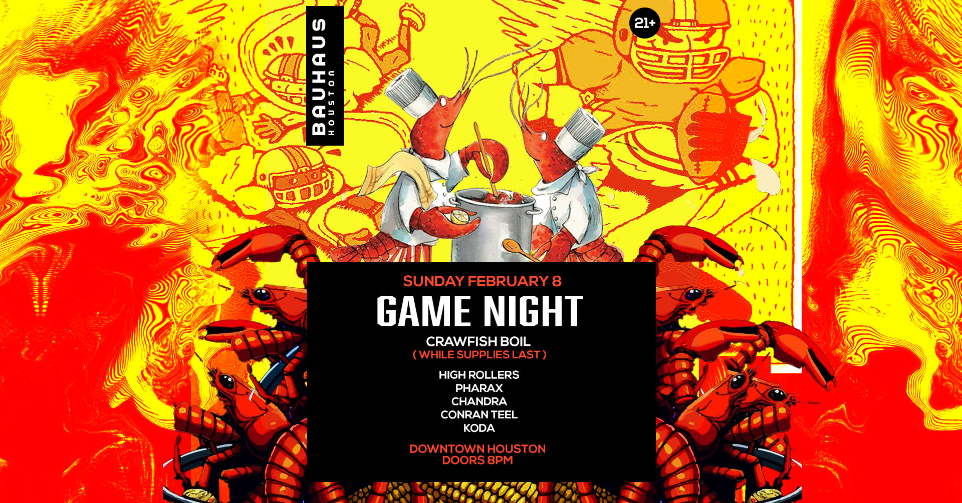 Game Night + Crawfish Boil | Doors 4:30pm  @ Bowlfam Sunday Cover