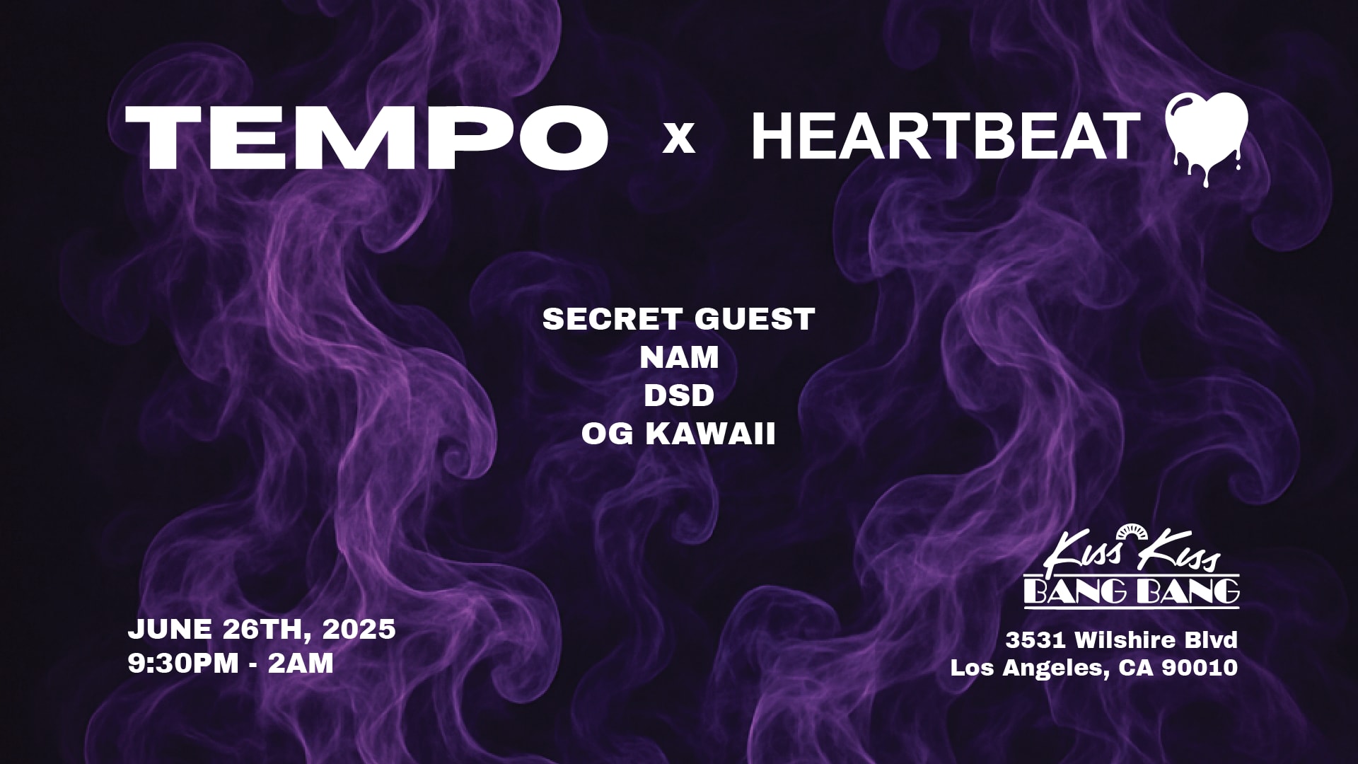 Tempo X Heartbeat At Kiss Kiss Bang Bang Cover
