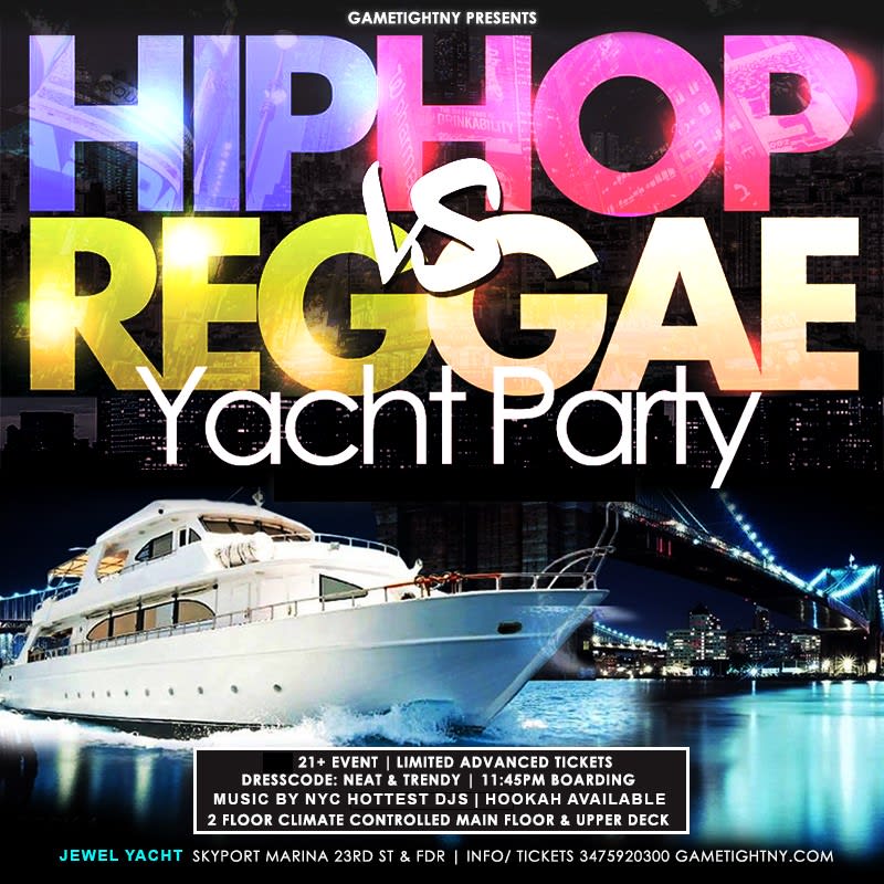 Friday Nyc Hip Hop V Reggae Booze Yacht Party Skyport Marina Cover
