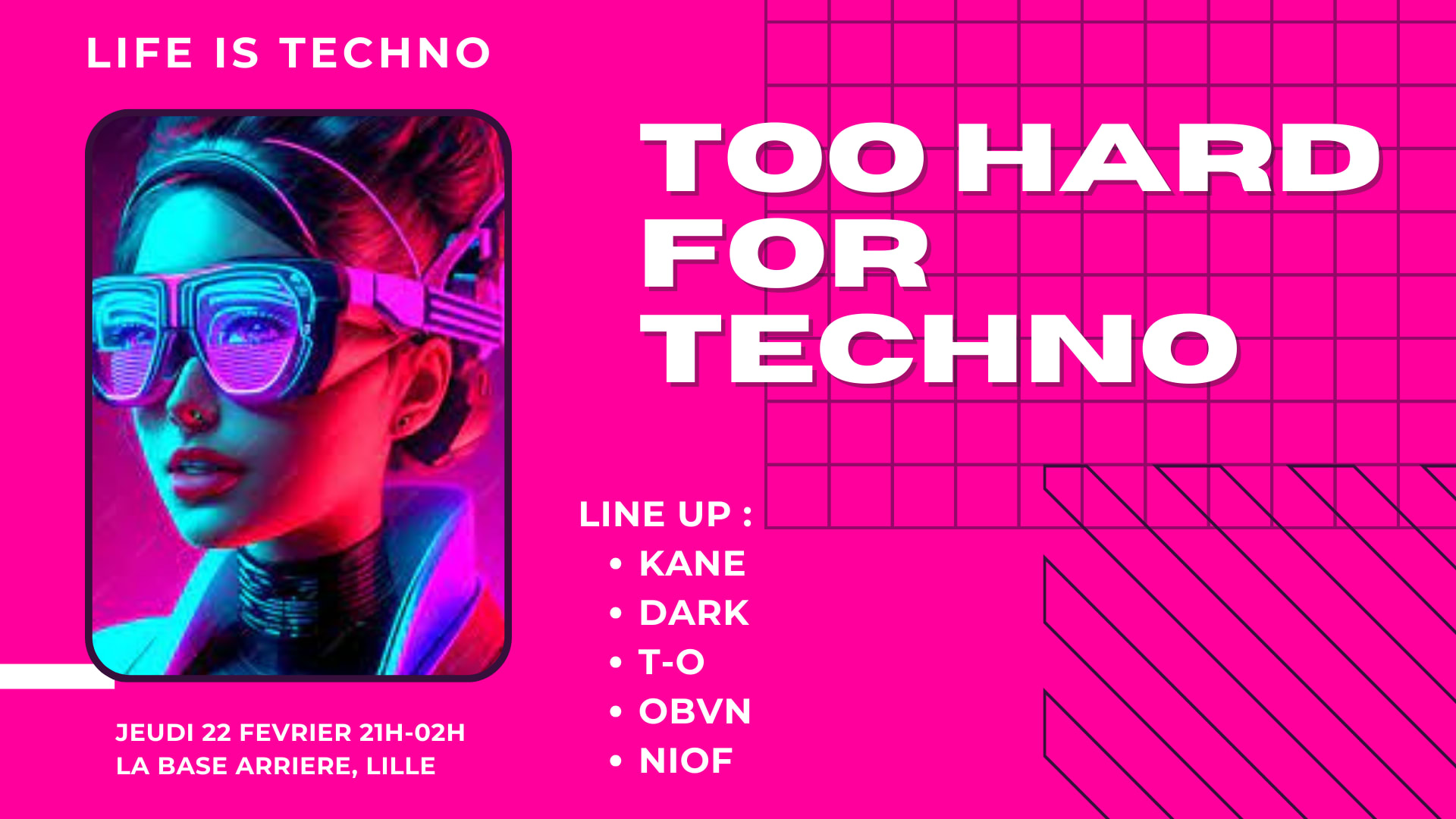 Too Hard For Techno @ La Base Arriere 22 Fevrier Cover