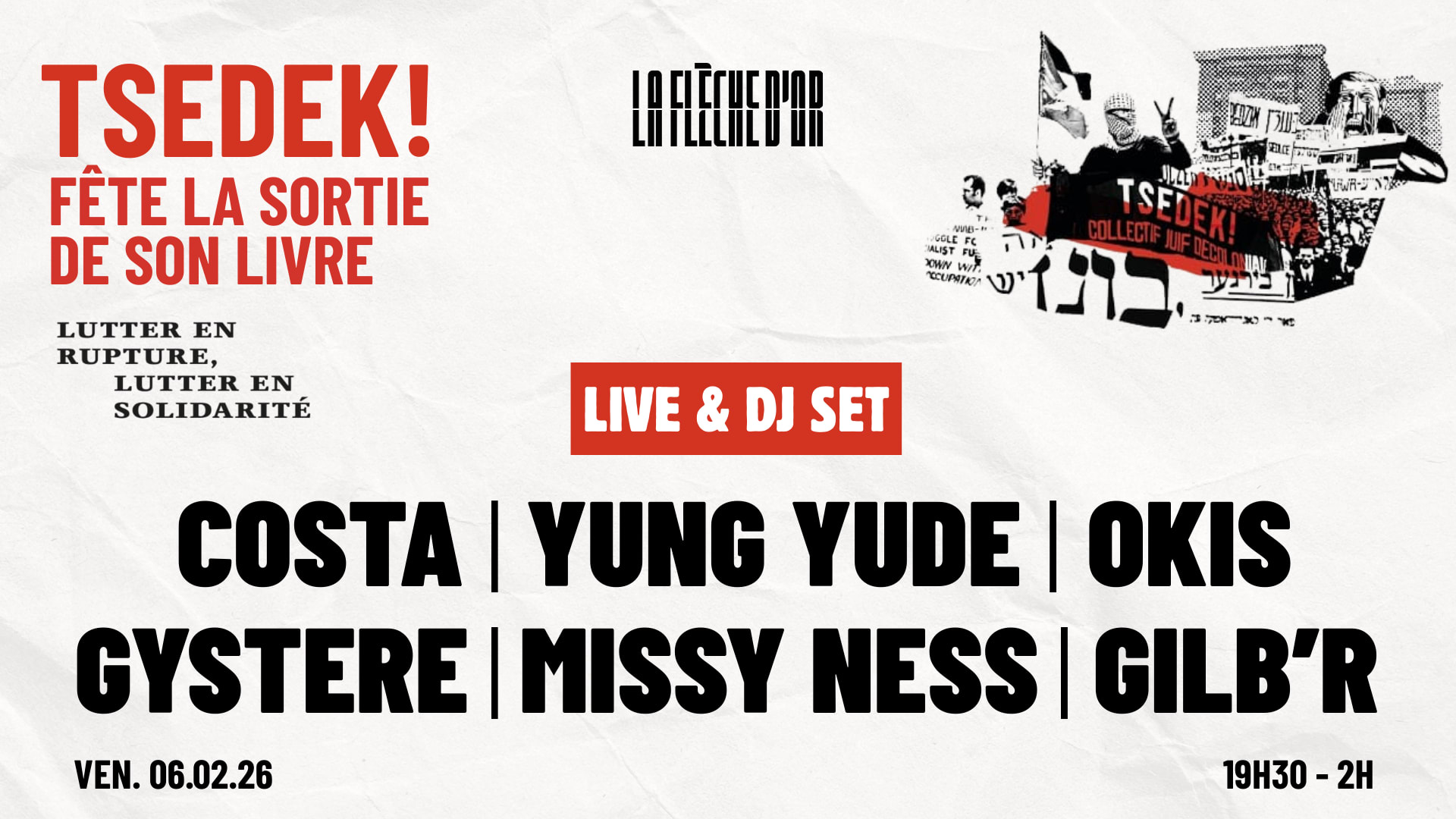 Tsedek Fête La Sortie De Son Livre Cover