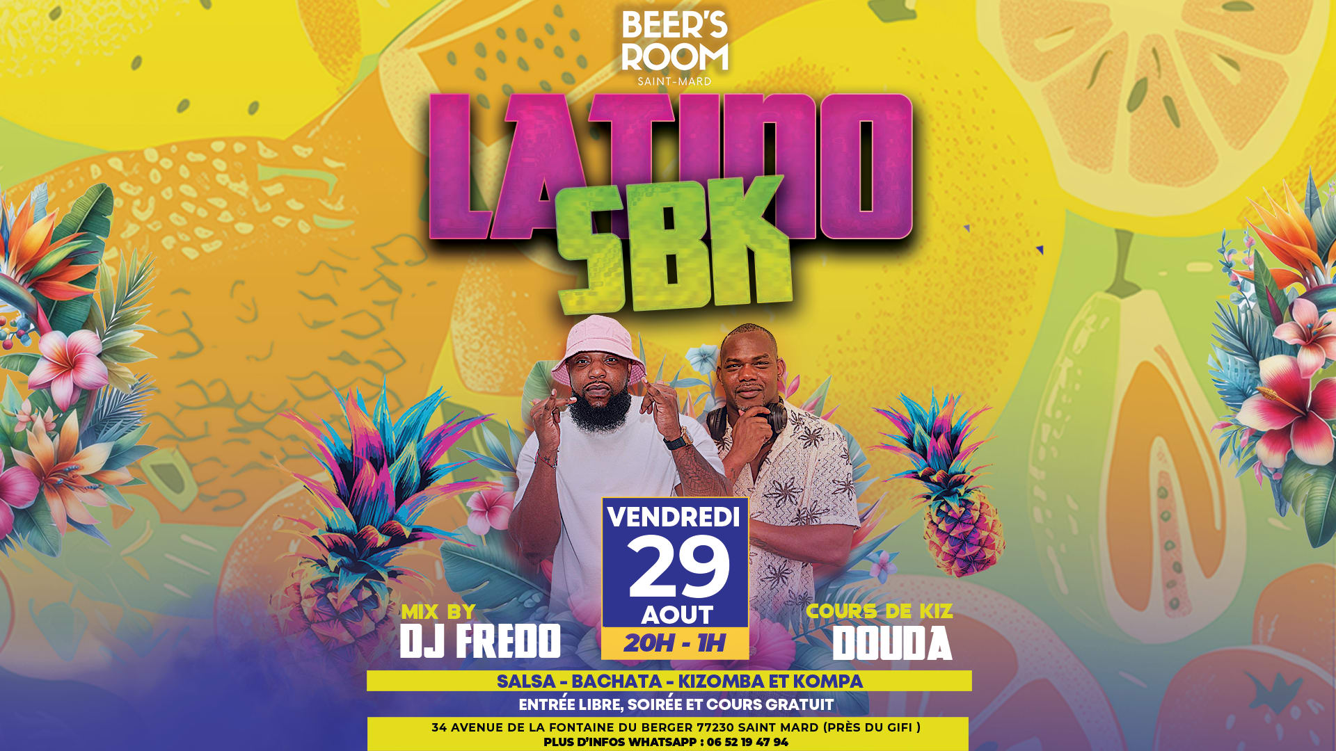 Soirée Latino Sbk – La Reprise ! Cover