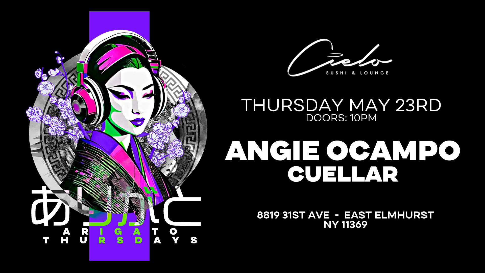Arigato Thursdays  W/ Angie Ocampo & Cuellar 5.23.24 Cover