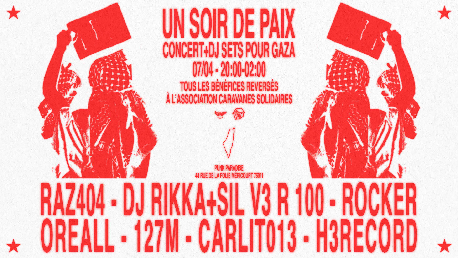 Pour Gaza - Soirée Solidare Avec Gaza Au Punk Paradise Cover