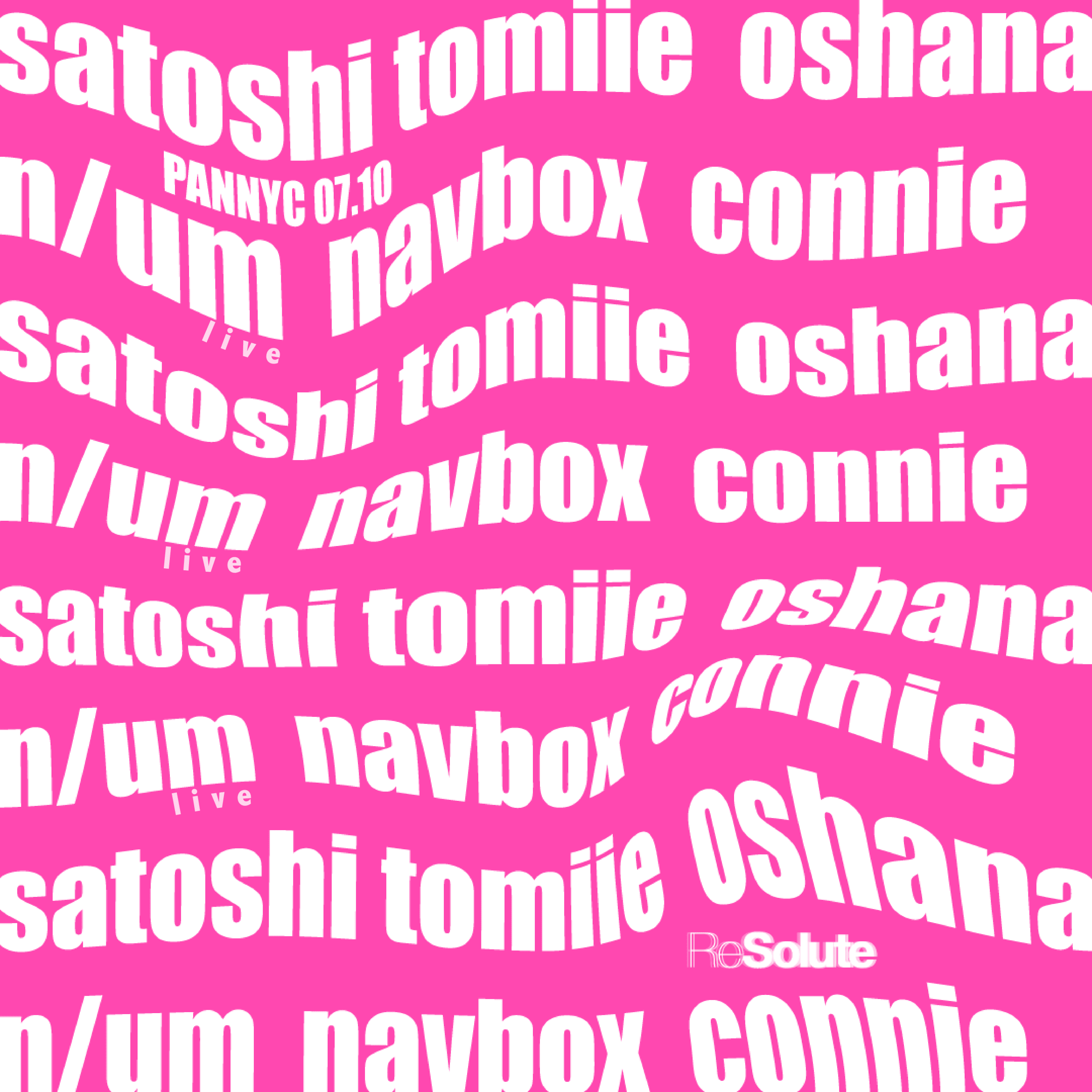 Pannyc W Oshana Satoshi Tomiie N/Um [Live] Navbox, & Connie  Cover