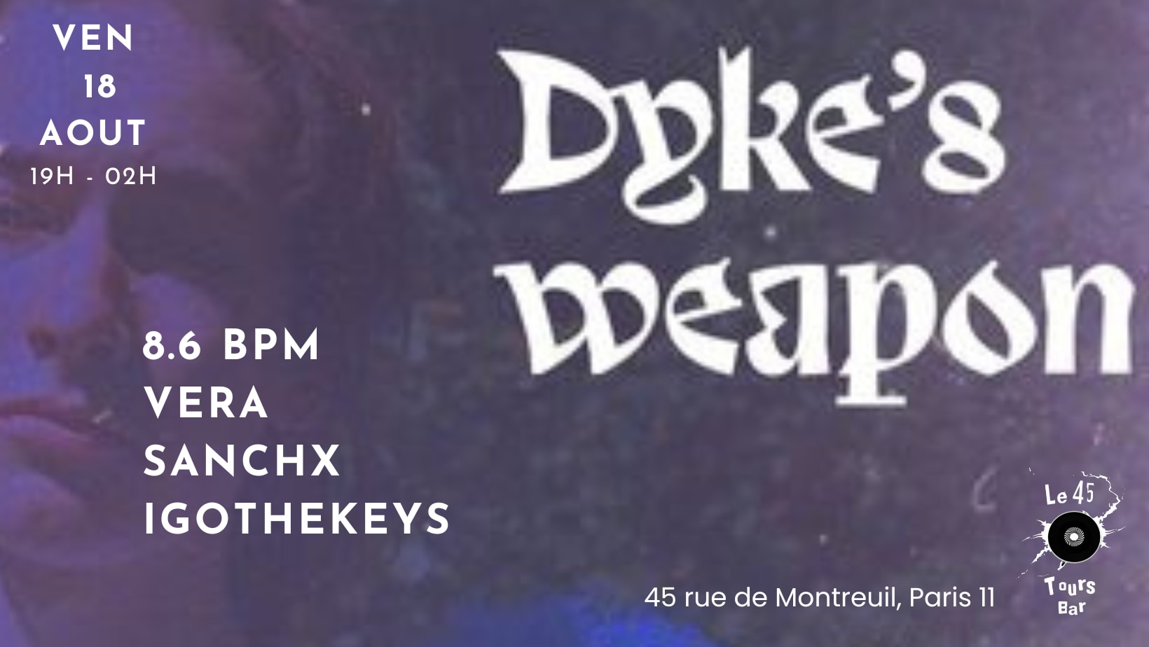 Dykesweapon W/ 8.6 Bpm, Vera, Sanchx & Igothekeys Cover