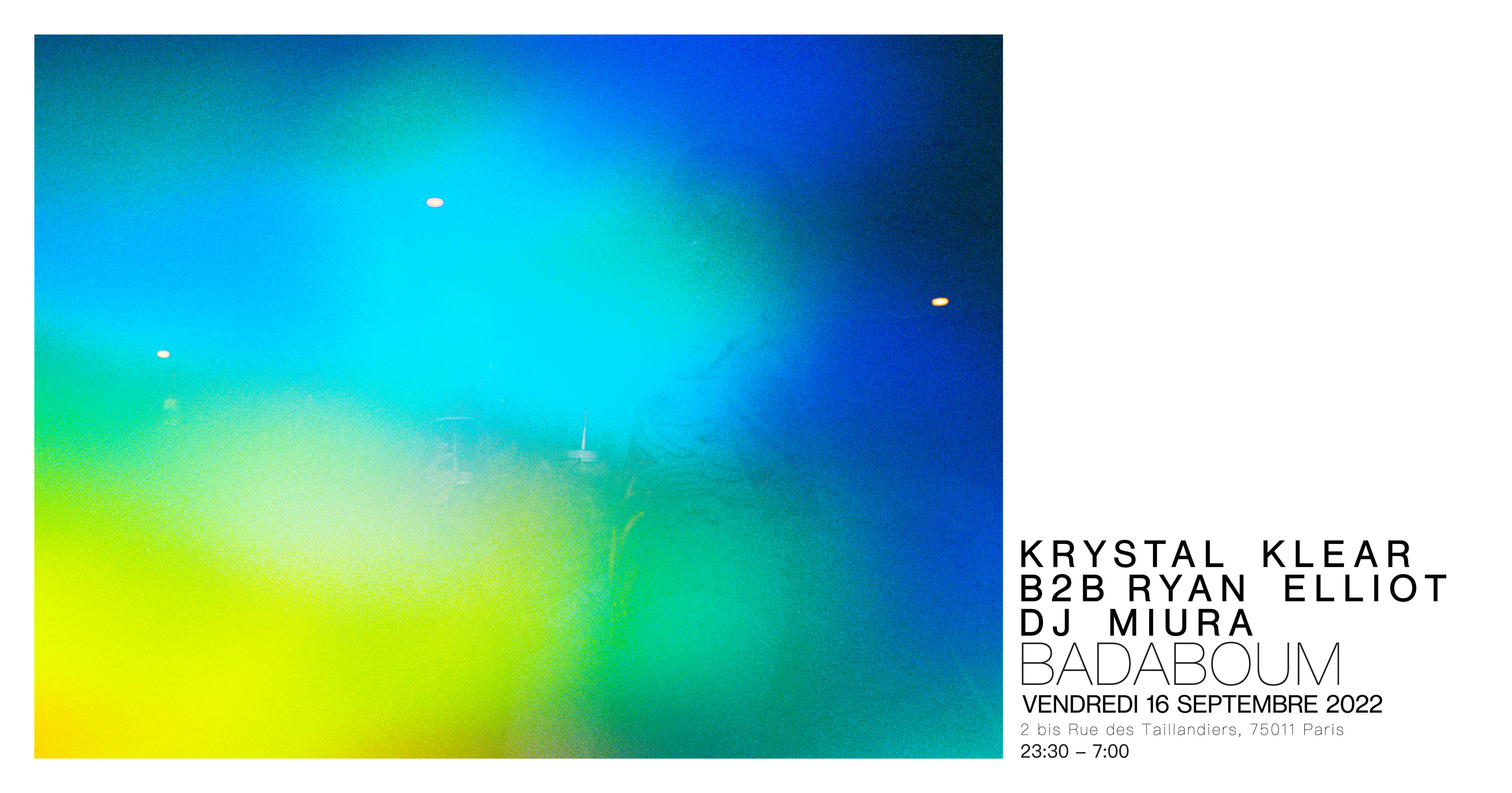 Krystal Klear Residency — Krystal Klear B2b Ryan Elliot (+) Dj Miura Cover