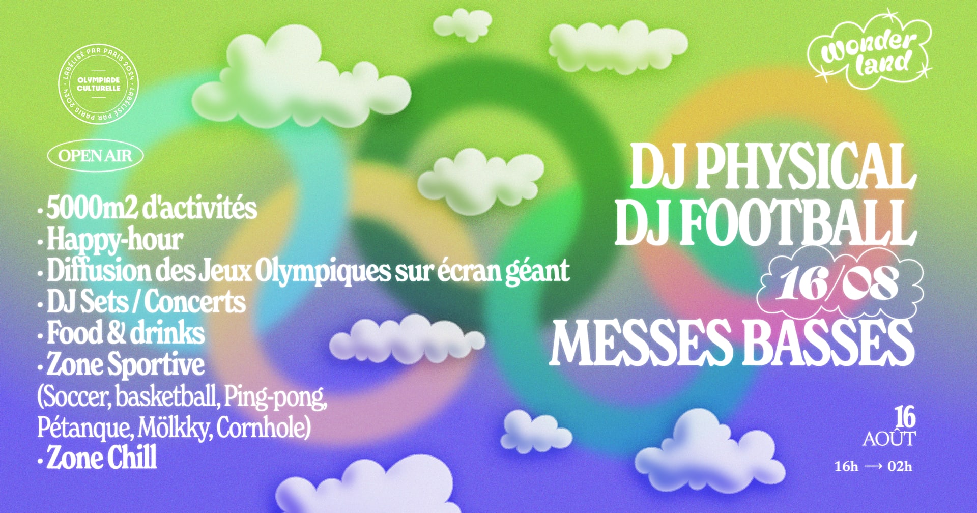 Wonderland Clôture Son Olympiade Culturelle W/ Dj Physical Cover
