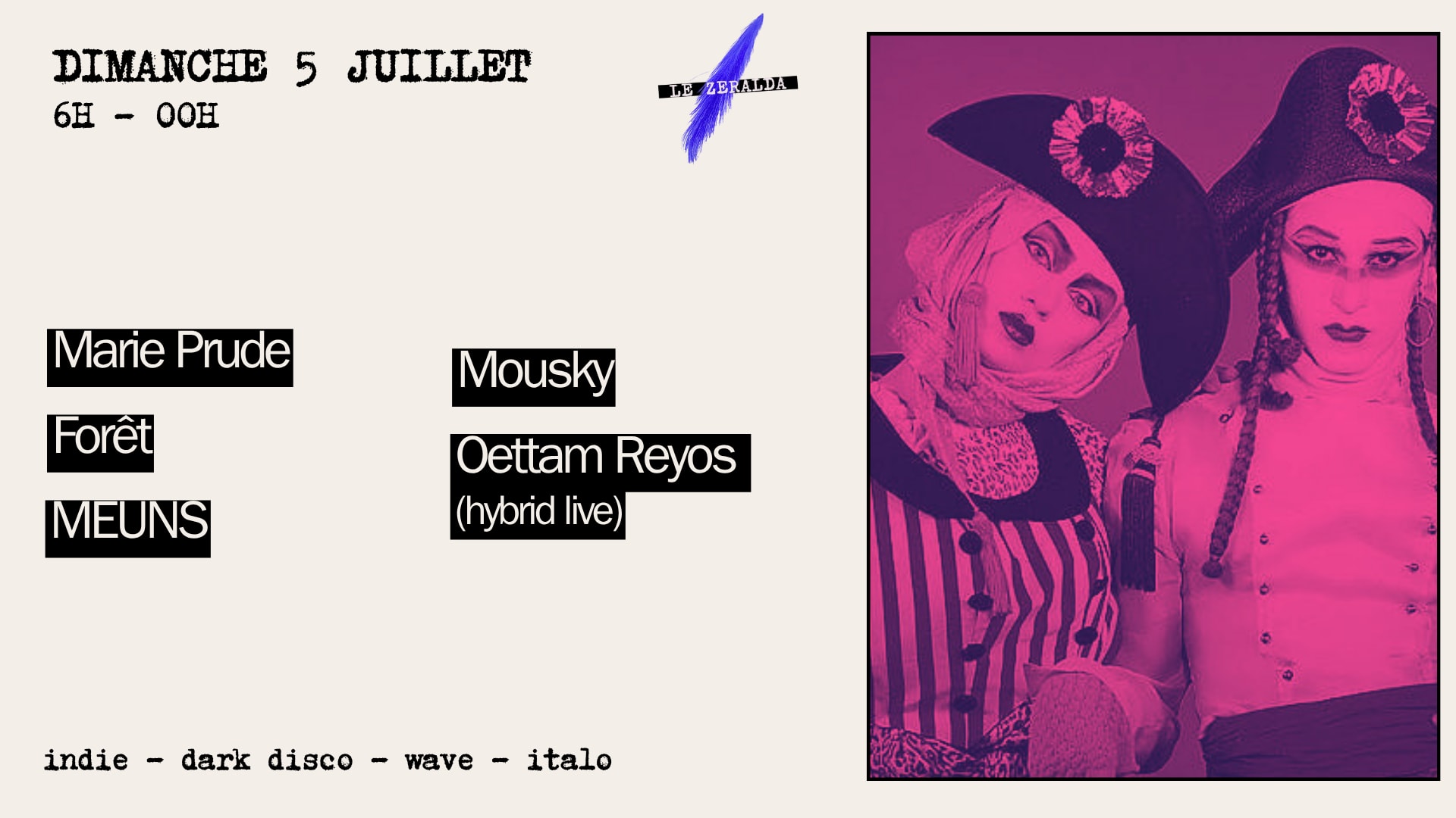 Marie Prude, Mousky, Forêt, Meuns, Oettam Reyos(Hybrid Live) Cover