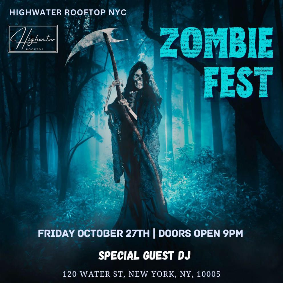 Zombie Fest @ Highwater Rooftop - Halloween Party 10/27 Cover