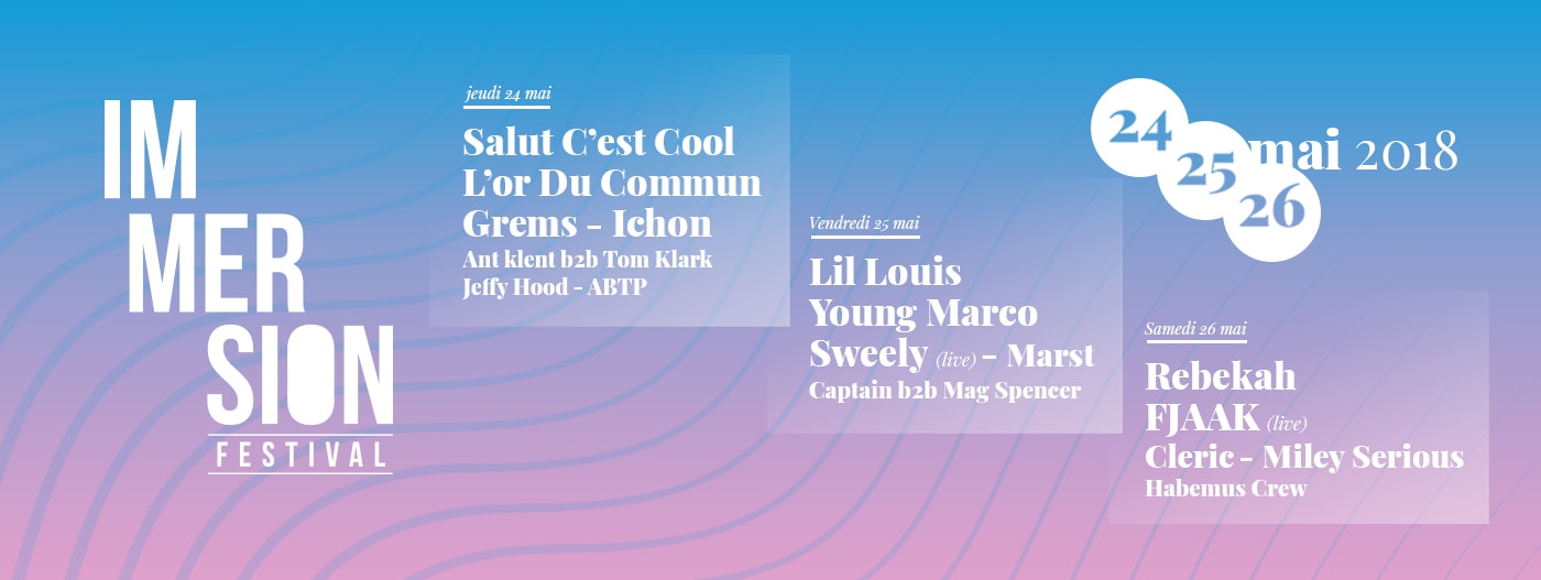 Immersion Festival #3 - 24, 25 & 26 Mai 2018 Cover
