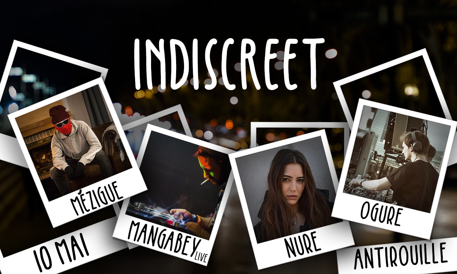 Indiscreet W/ Mézigue, Mangabey, Nure, Ogure  Cover