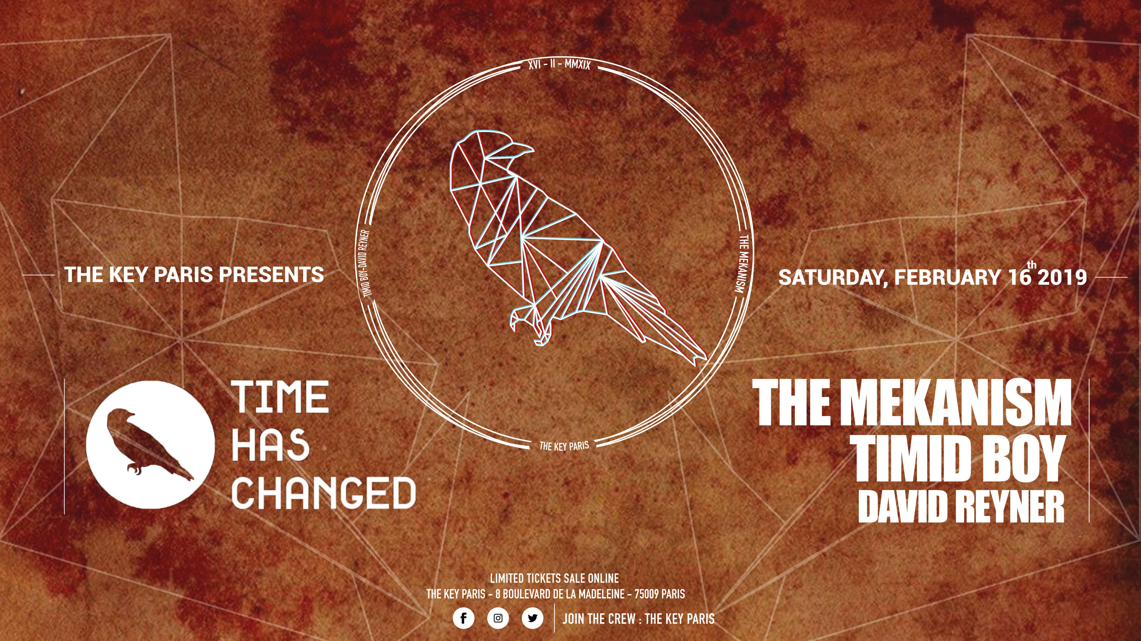 The Key : Time Has Changed W / The Mekanism & Timid Boy & Reyner Cover