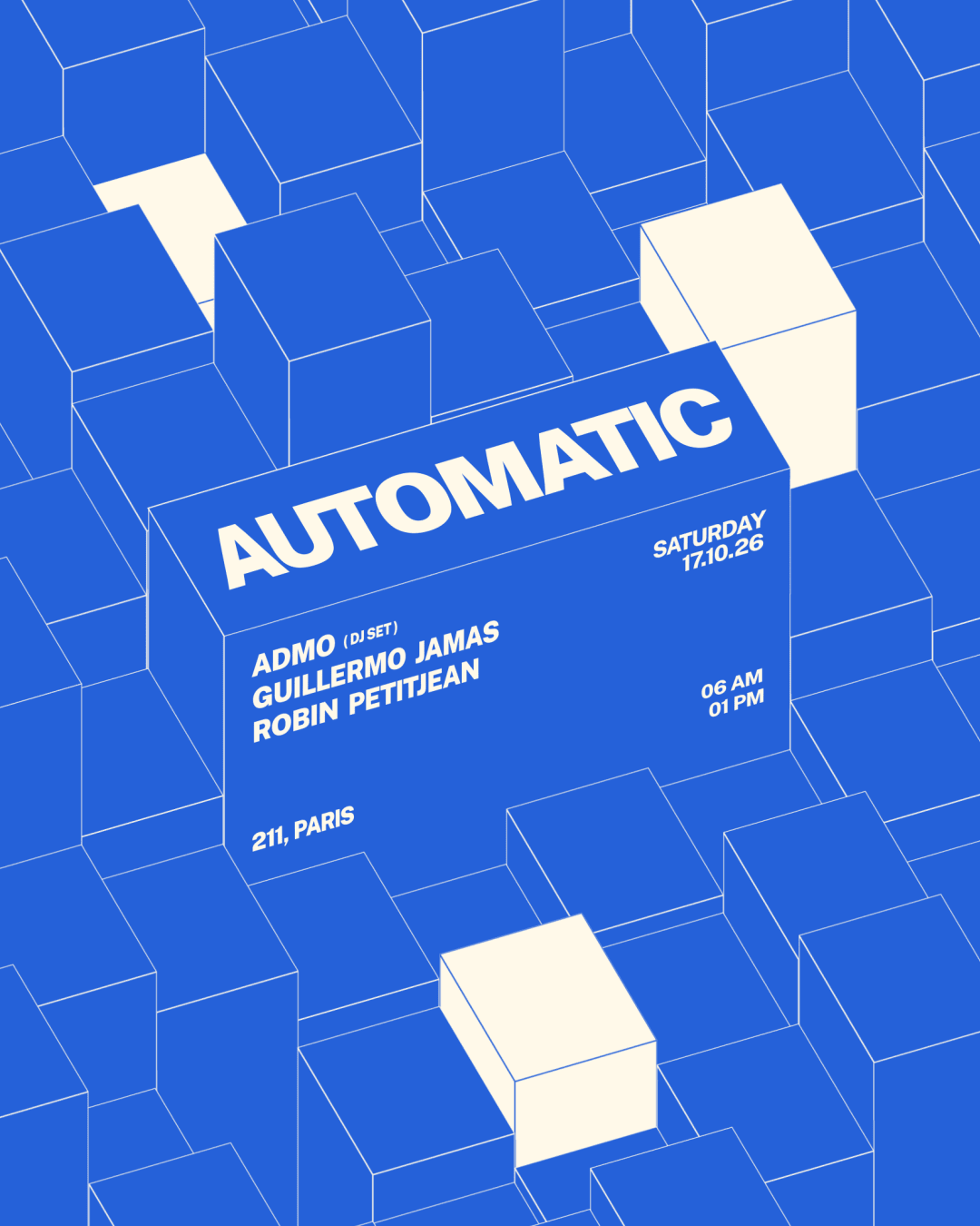 Automatic Afterparty: Admo, Robin Petitjean, Guillermo Jamas Cover