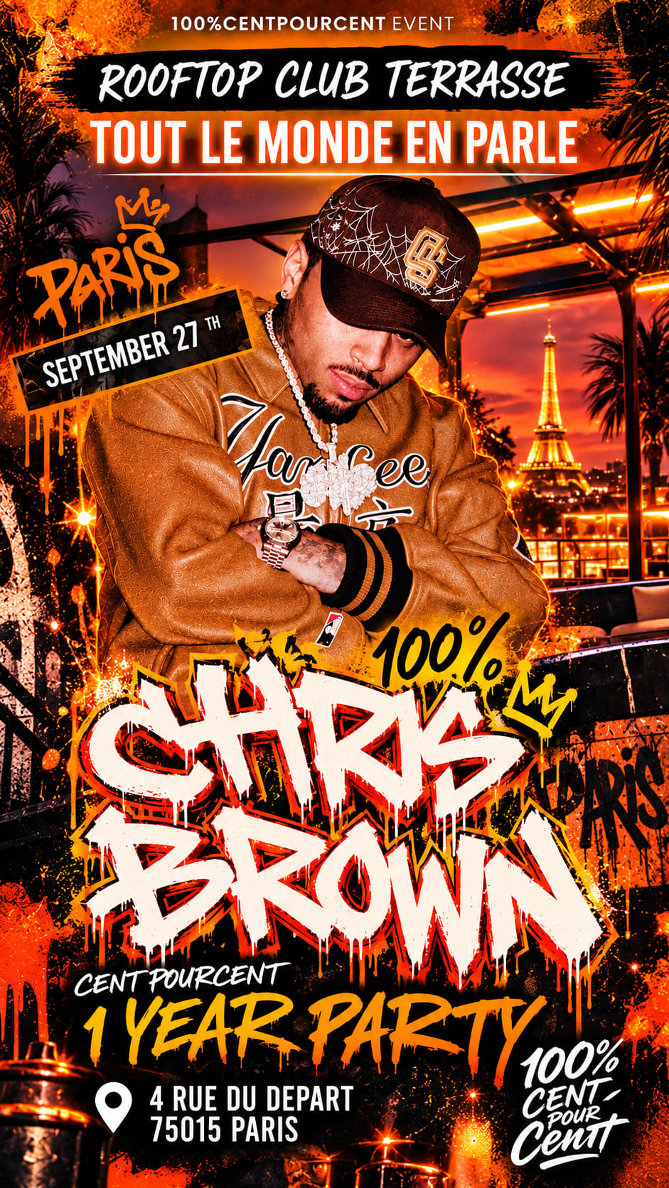 Club 100% Chris Brown Party Special Centpourcent 1 Year Cover