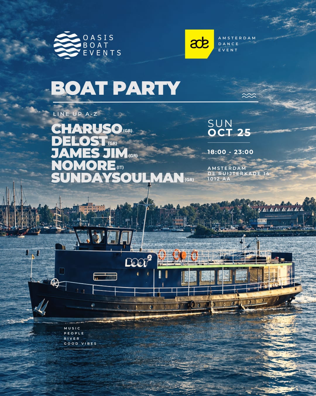Oasis Boat Events - Amsterdam Ade Boat Party Cover