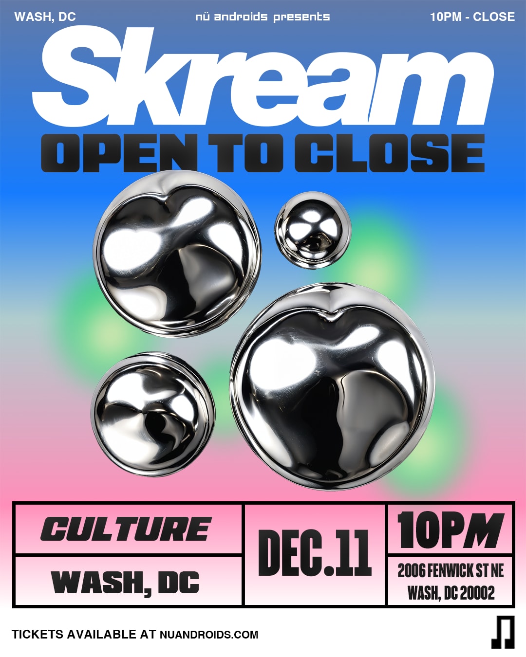 Nü Androids Presents: Skream (Open To Close) Cover
