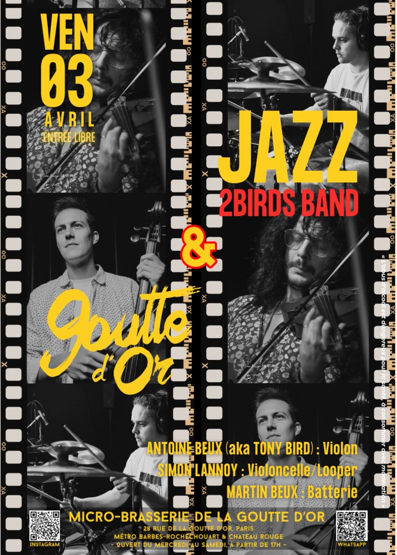 2birds Band & Brasserie De La Goutte D’Or Cover