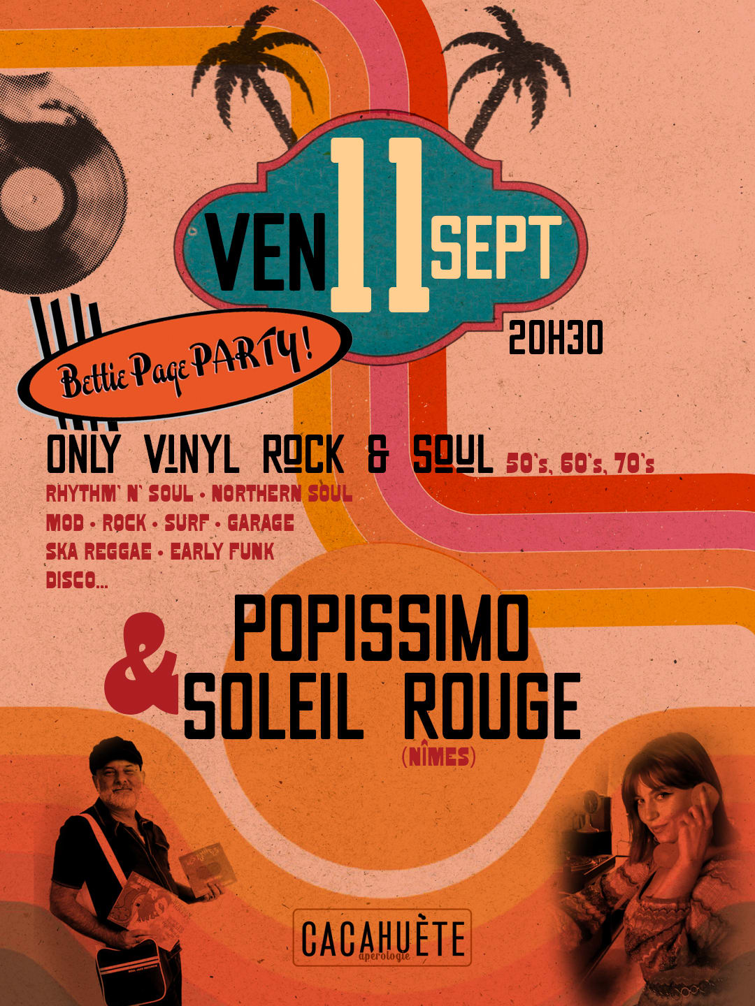Bettie Page Party • Popissimo + Soleil Rouge Dj Set Vinyl Cover