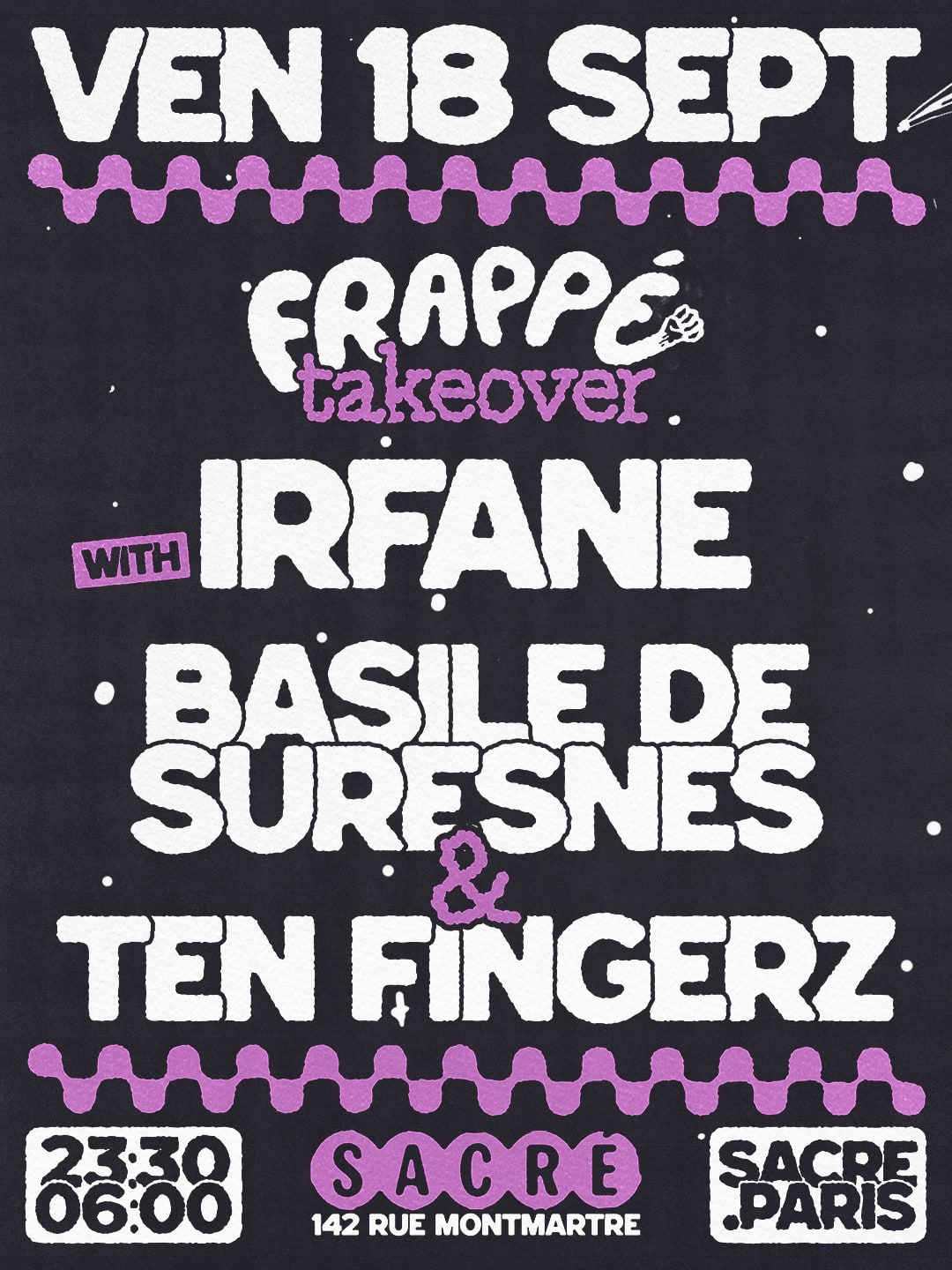 Sacré X Frappé : Irfane, Basile De Suresnes & Ten Fingerz Cover