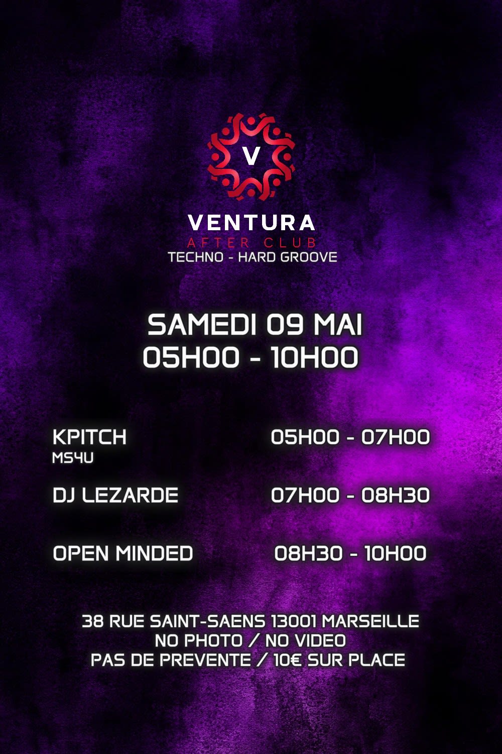 Ventura After Techno W/ Kpitch, Dj Lezarde & Open Minded Cover