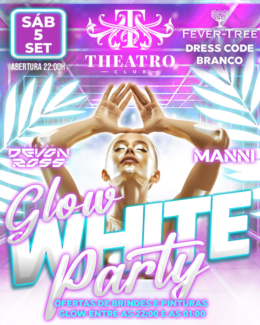 🤍✨ Glow White Party No Theatro Club ✨🤍 Cover