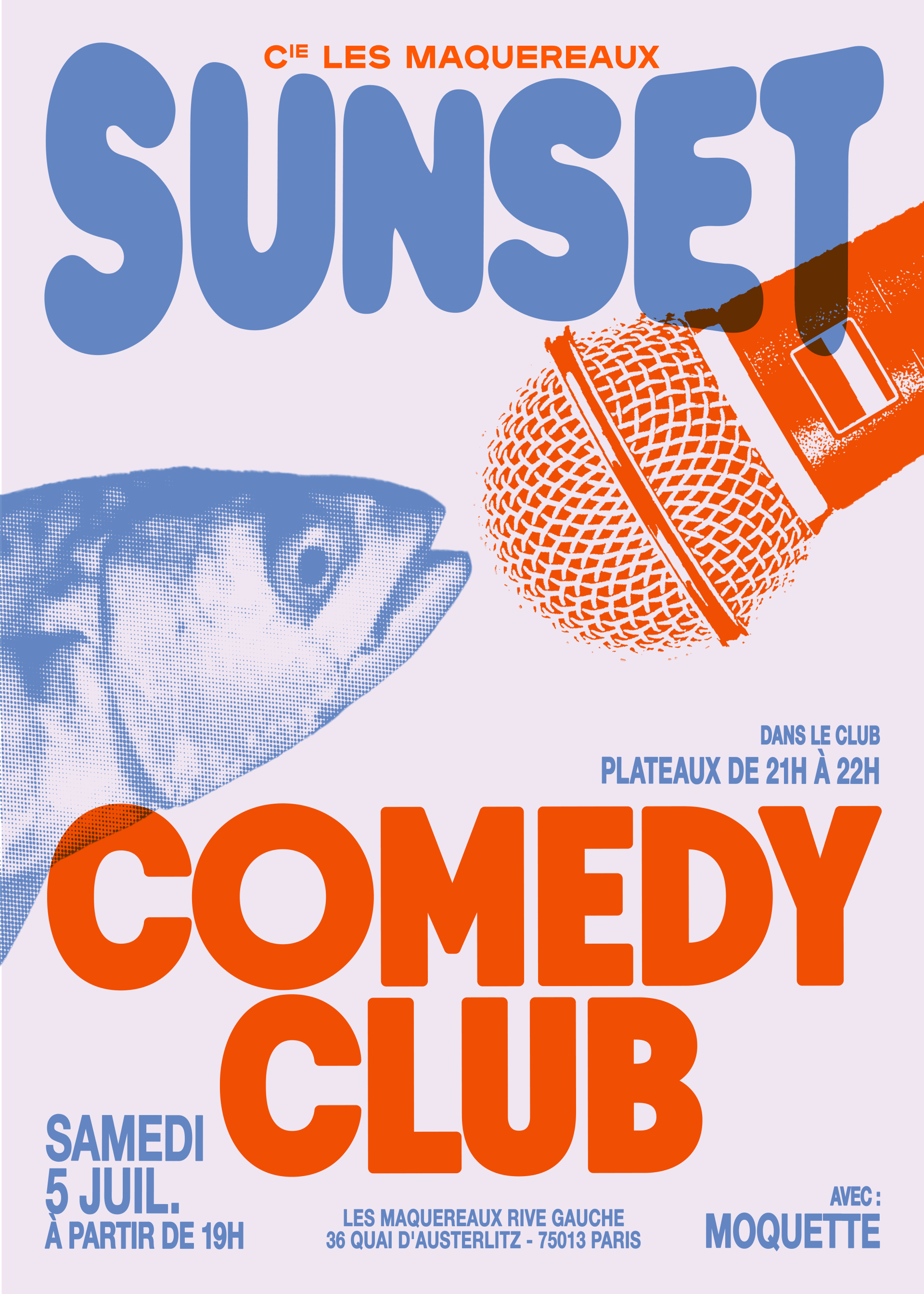 Sunset Comedy Club X Moquette Cover