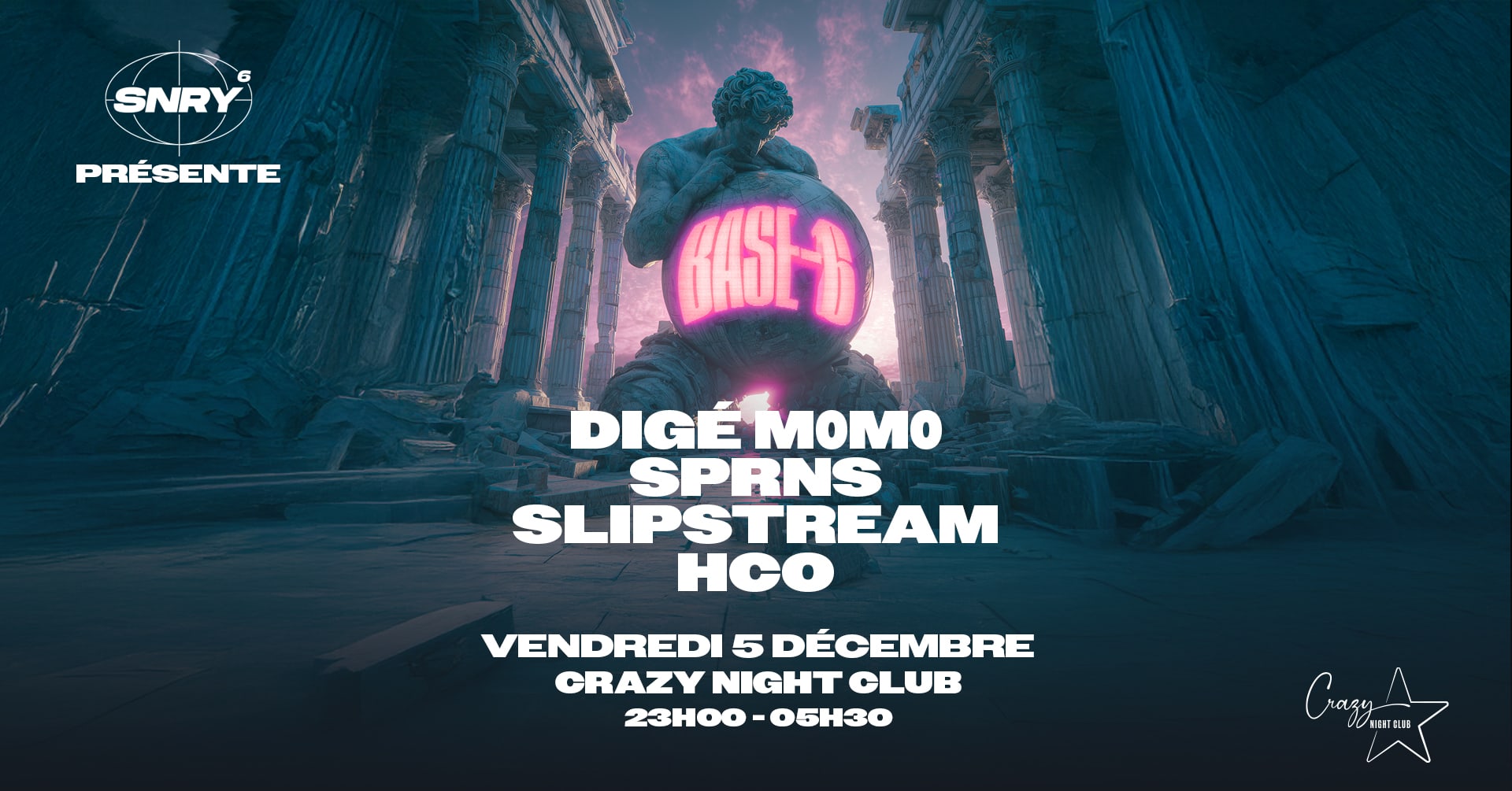 Senary Présente Base-6 W/ Digé M0m0, Sprns, Hco, Slipstream Cover