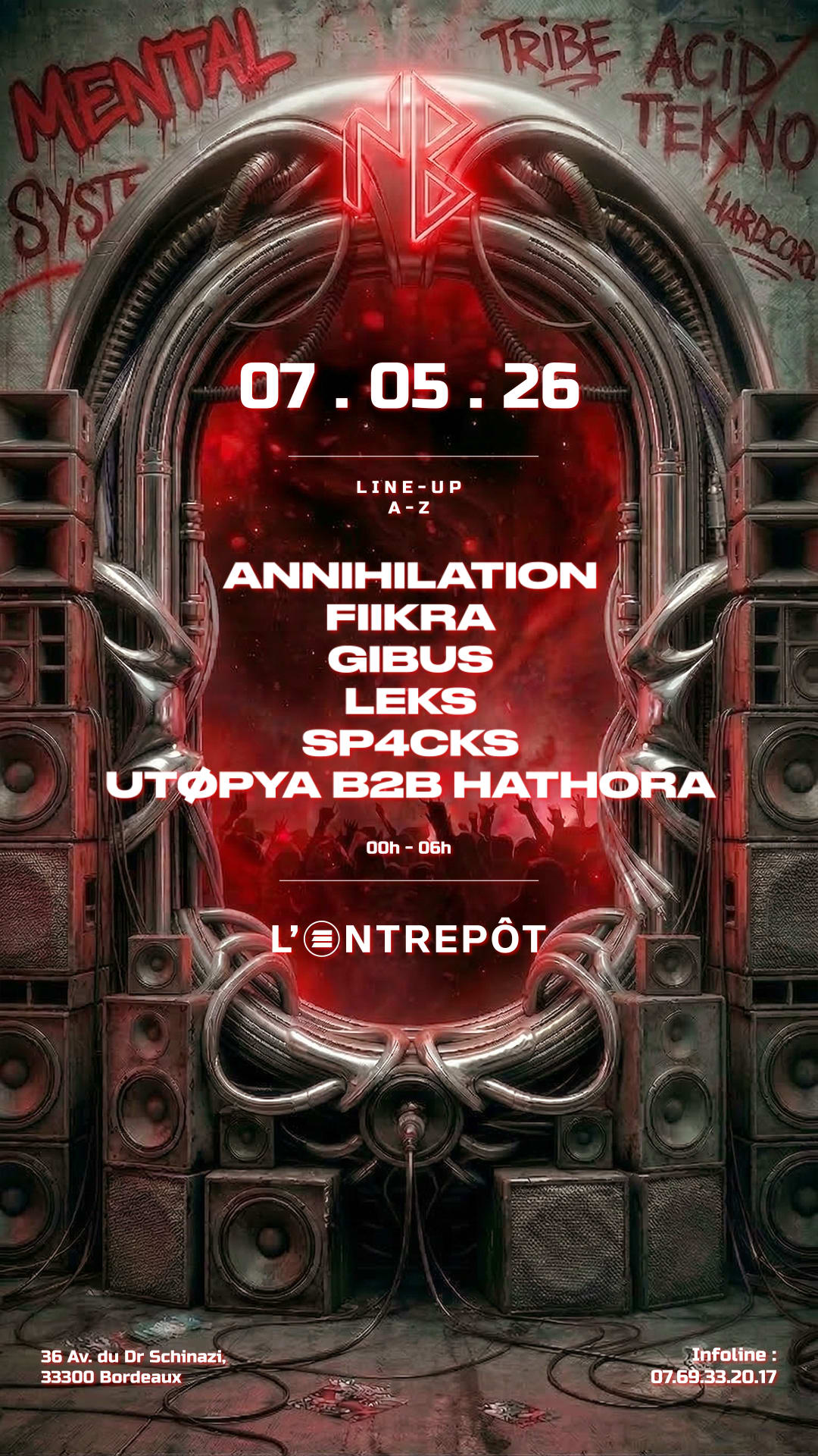 Noir & Blanc // Gibus / Leks / Spacks / Fiikra @ L'entrepôt Cover