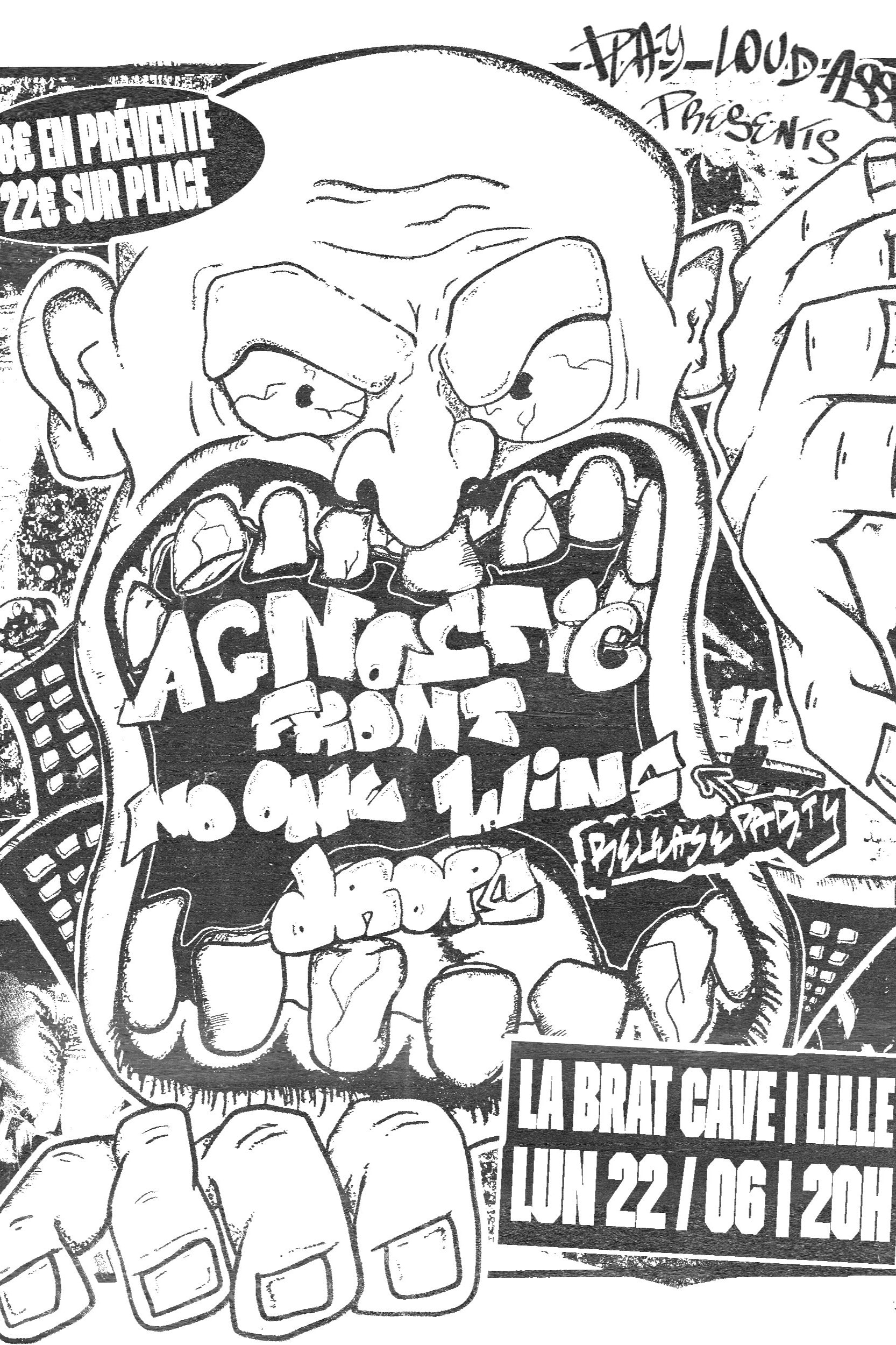Agnostic Front, No One Wins, Drops - La Brat Cave, Lille Cover