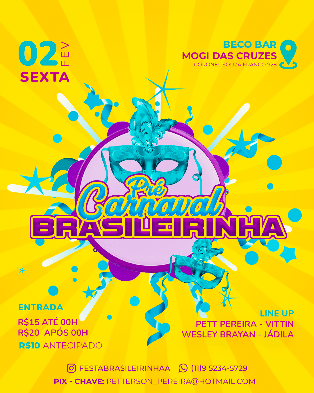 Brasileirinha • Pré Carnaval • 02/02 Sexta Cover