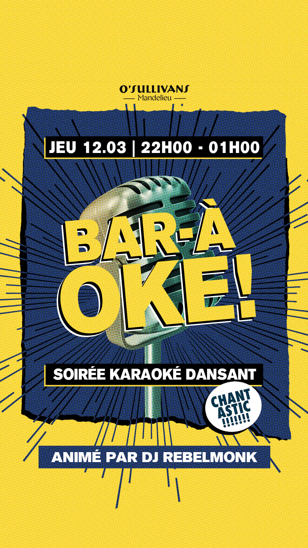 Bar-A-Oke – Karaoke & Dj Set | O’Sullivans Mandelieu Cover