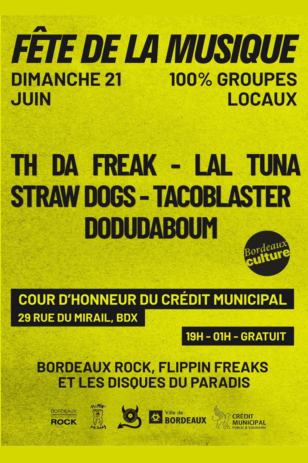 Fête De La Musique 2026 - Bordeaux Rock Cover