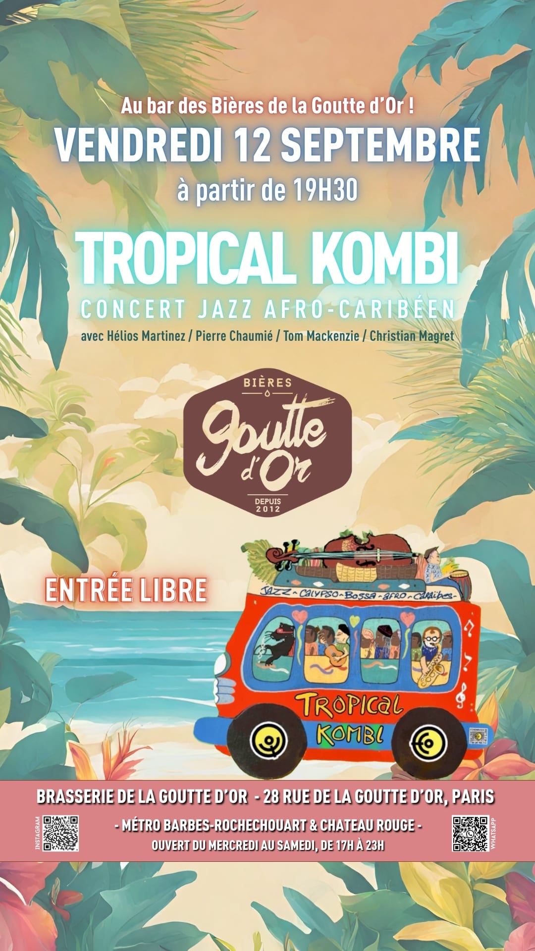 Concert Tropical Kombi - Entrée Libre Cover