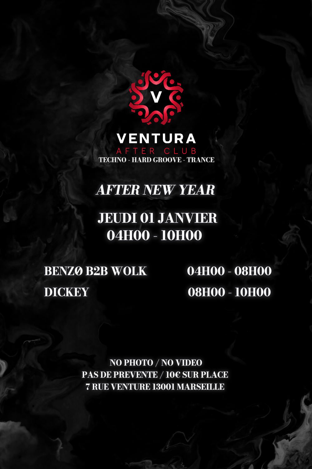 Ventura After Techno New Year Marseille Cover