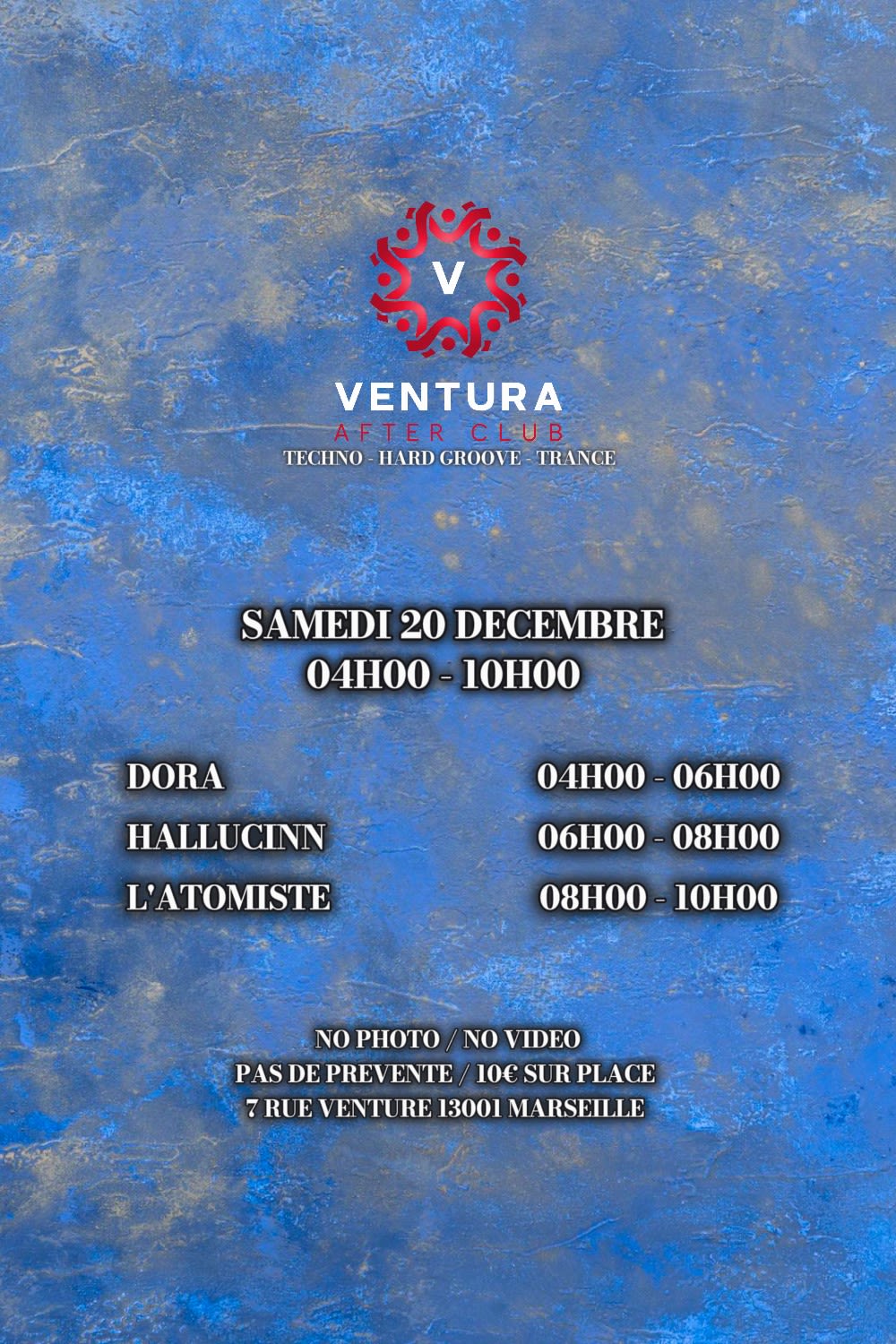 Ventura After Techno W/ Dora, Hallucinn & L'atomiste Cover