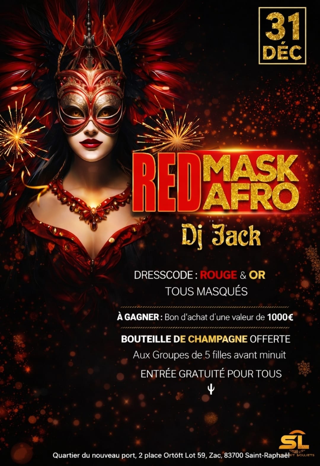 Red Mask Afro Cover