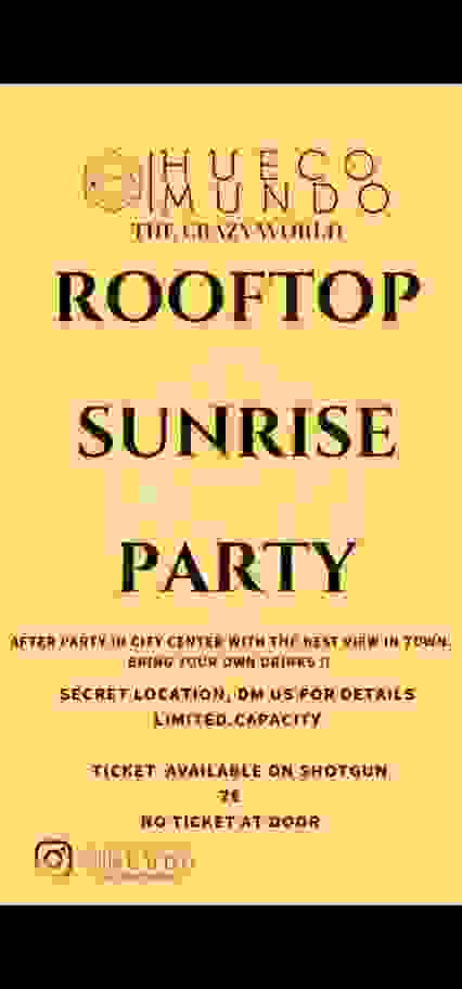 Sunrise Rooftop After Party 