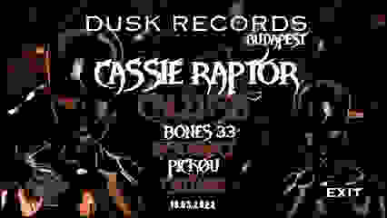 Dusk Budapest w/CASSIE RAPTOR, CALLUSH, RESONANCE, PICKØU, BONES33