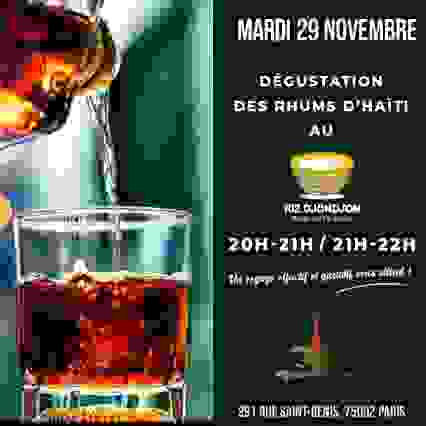 Atelier dégustation rhum Haitien 