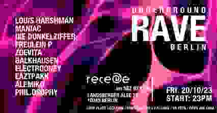 UNDERGROUND RAVE BERLIN! 2 FLOORS / 10 ACTS