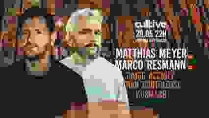 Cultive 29/05 com Marco Resmann, Matthias Meyer e mais.