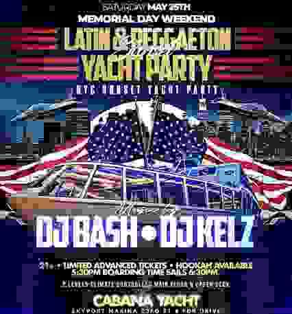 Latin & Reggaeton Yacht Party - Sunset Party!