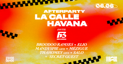 Afterparty LA CALLE HAVANA invite H3 RECORDS