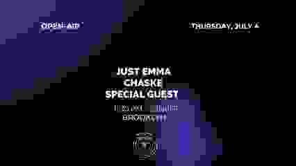 HQUEUE PRESENTS: JULY 4th w/ JUST EMMA + CHASKE