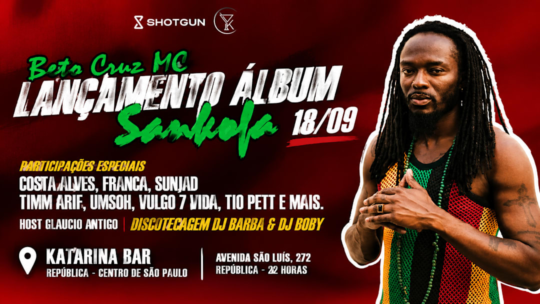 Lançamento álbum Sankofa de Beto Cruz MC