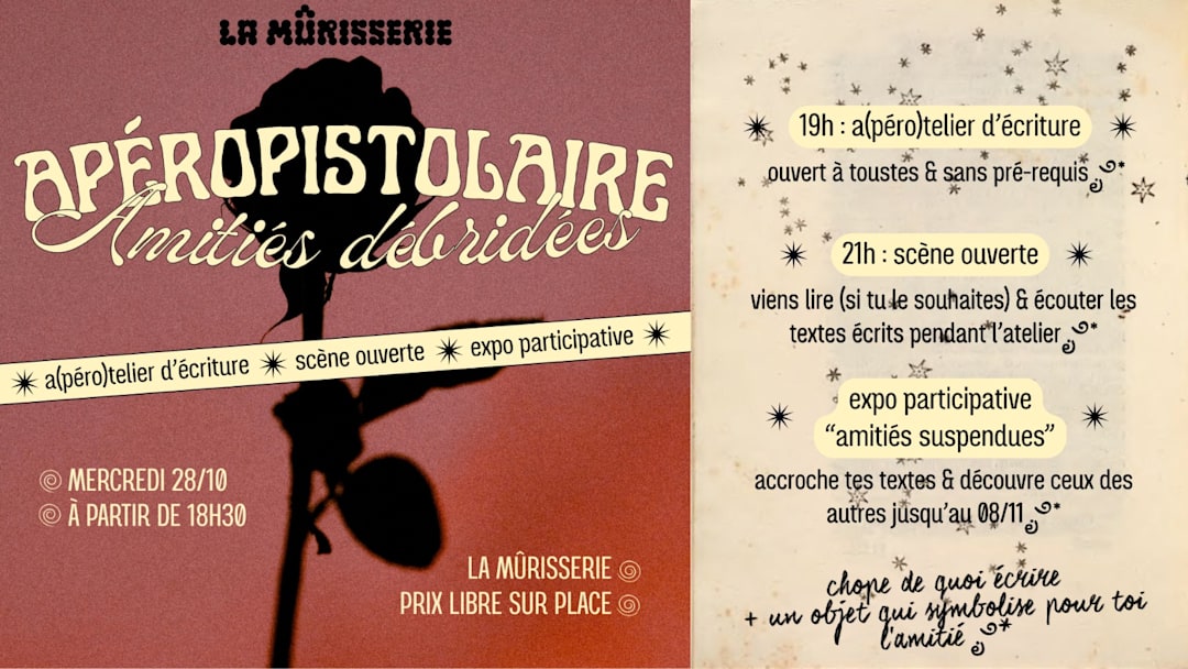 APÉROPISTOLAIRE AMITIÉS DÉBRIDÉES
