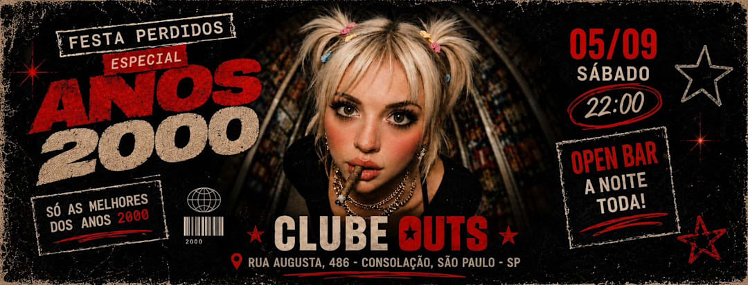 FESTA DOS PERDIDOS | OPEN BAR | ESPECIAL ANOS 2000 | 05/09