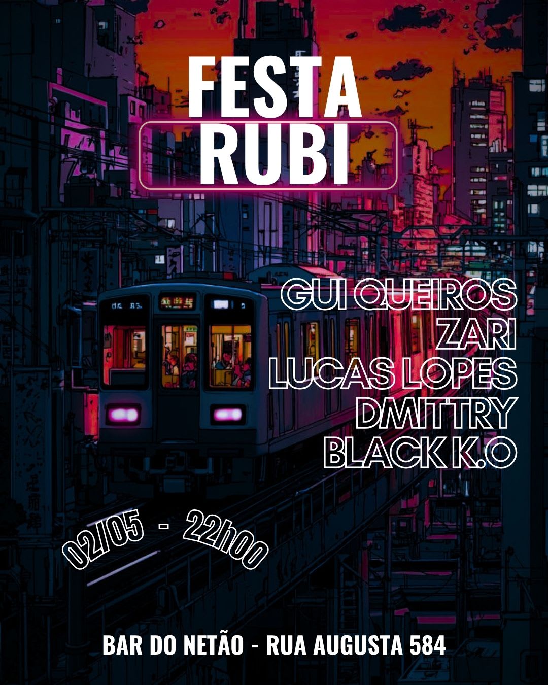 Cartel oficial del evento Festa Rubi